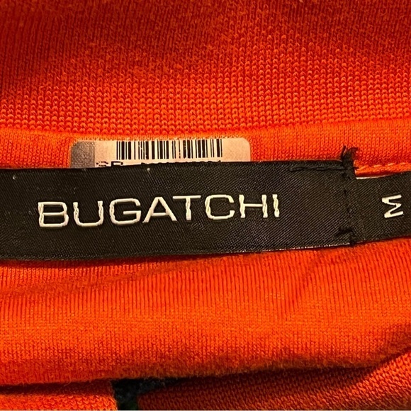 Bugatchi Polo Shirt Colorful Tropical Fish Print Short Sleeve Boxy  Blue Medium - Picture 2 of 7